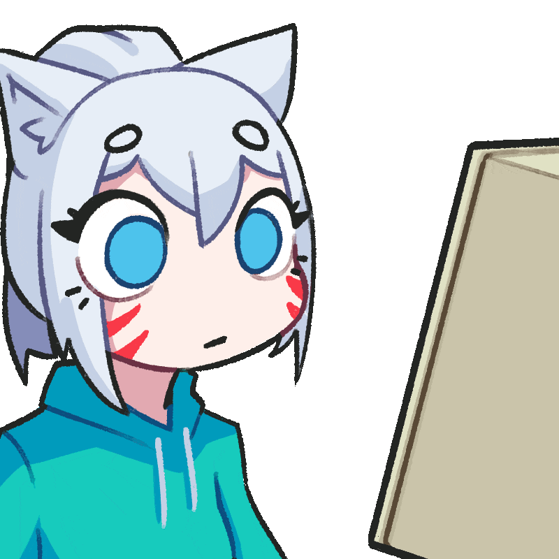 Some cat girl loser smiling and giving you a thumbs up